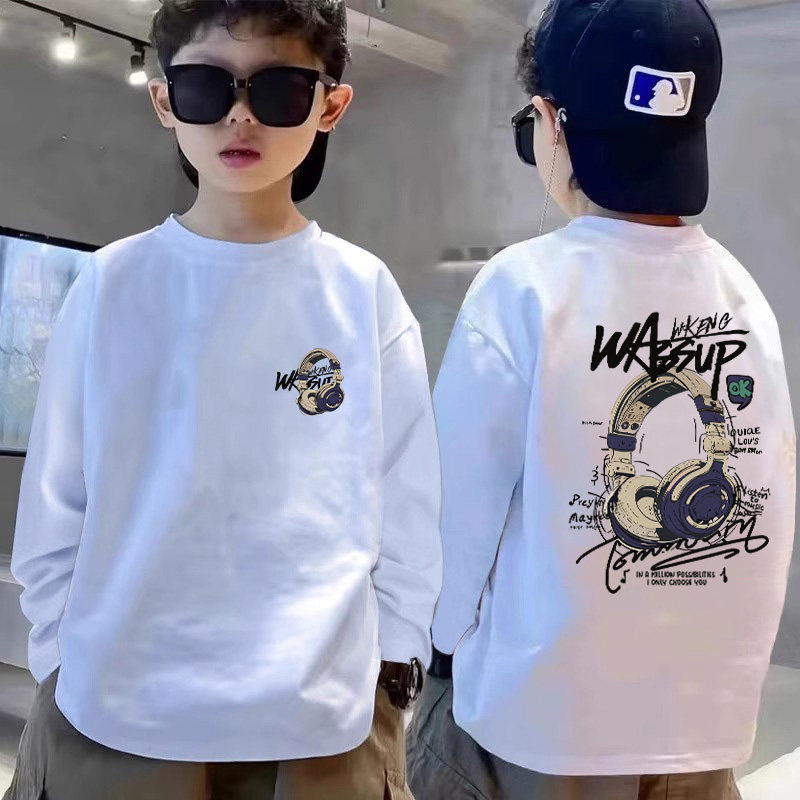 2025新款男童打底衫长袖t恤中大童男孩韩版秋冬装儿童上衣服