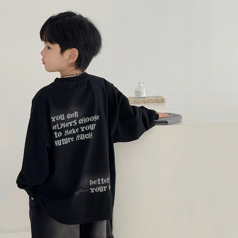 春秋装男童t恤长袖纯棉男孩潮酷上衣内搭春秋打底衫潮牌中大童,童装/婴儿装/亲子装,T恤,淘宝优惠券,粉丝福利购,淘宝优惠卷