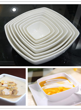 创意陶瓷四方形碗粥面汤饭碗麦片酱料沙拉碗港式甜品碗大酸菜鱼盆