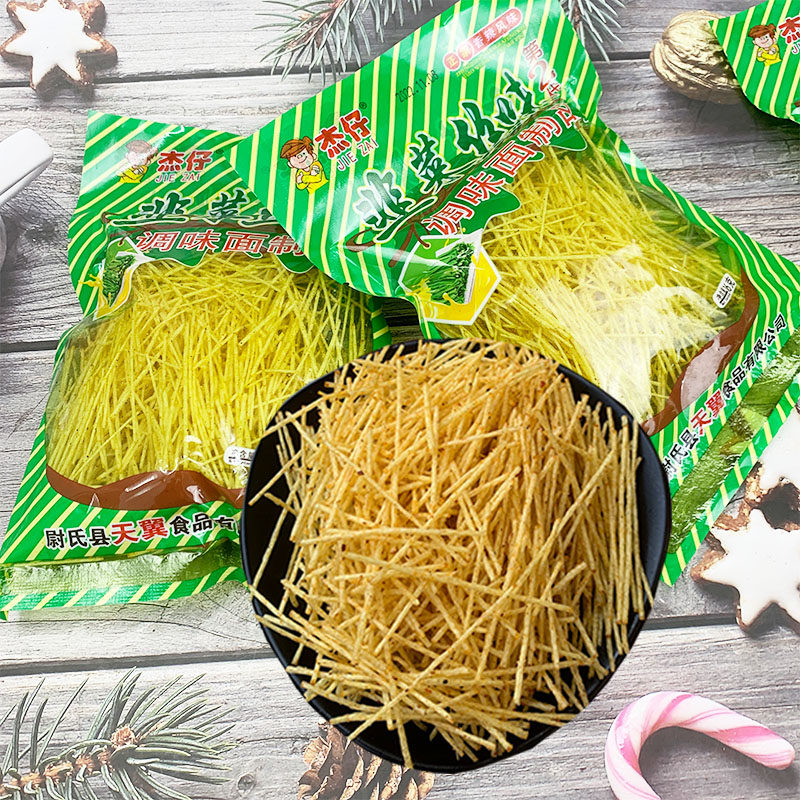 杰仔韭菜丝味辣条丝蘑菇丝组合调味面制品8090后怀旧休闲小零食品