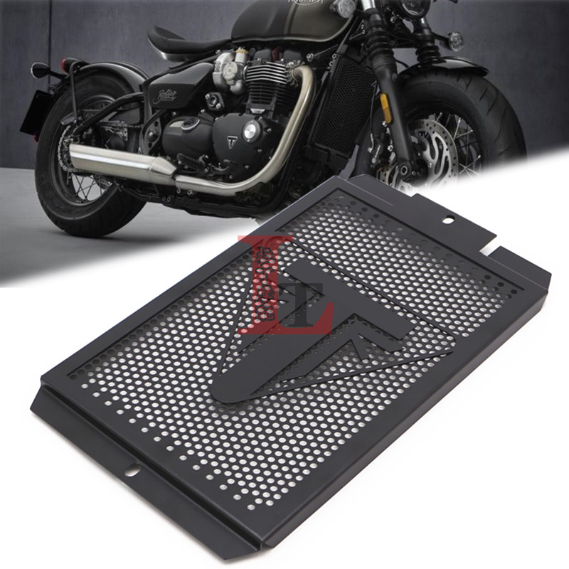 适用凯旋bobber水箱网改装不锈钢水箱护网摩托车散热器保护罩配件