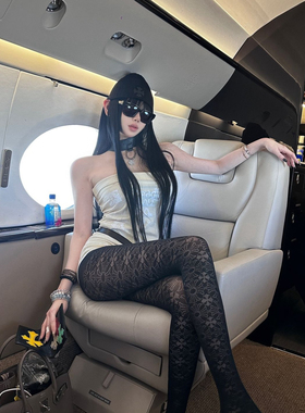 现货  朋克暗黑 质感拉满cool gals满印十压纹 连裤丝袜