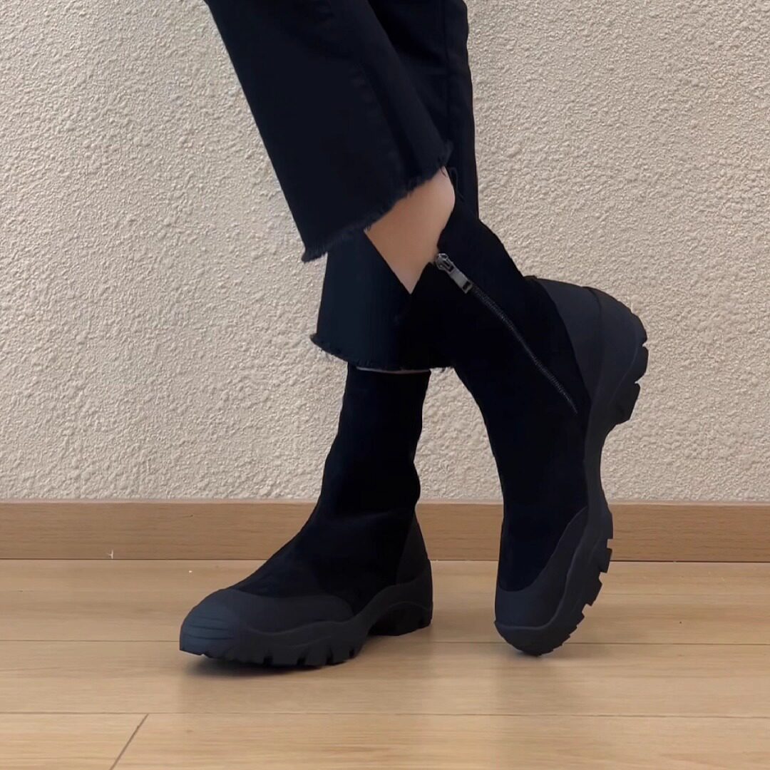 休闲舒适厚底瘦瘦靴短靴