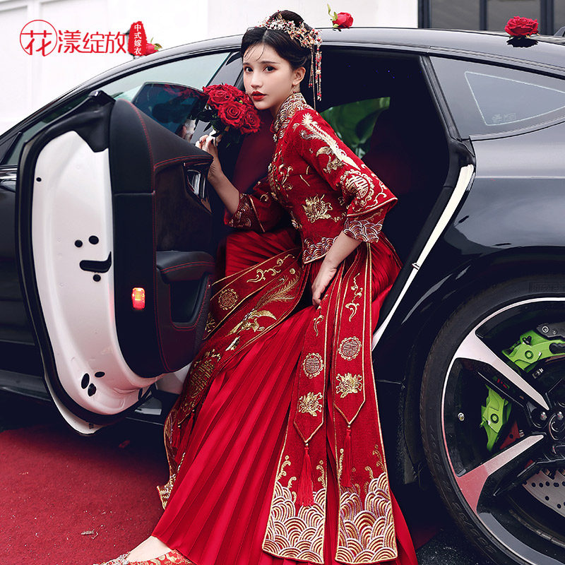 秀禾服2022新款结婚礼服婚纱春夏中式新娘服敬酒服龙凤褂秀和服