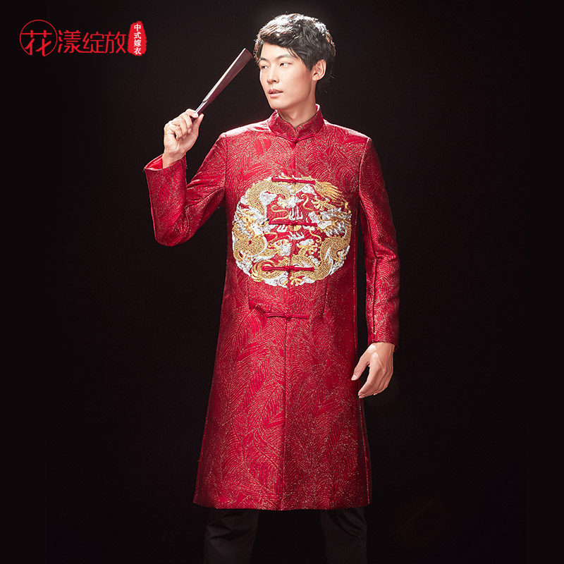 秀禾服男装新郎结婚敬酒服婚礼伴郎服中式唐装古代马褂新郎衣服|ruв категории Женская одежда, костюм/национальная одежда/театр костюм, национальная одежда/этап погрузки - от Buy2taobao.com для оказания профессиональной услуги покупки агента Taobao