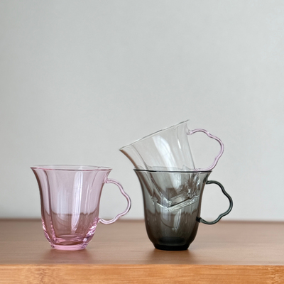 高透耐热玻璃小茶杯仙女杯花茶杯