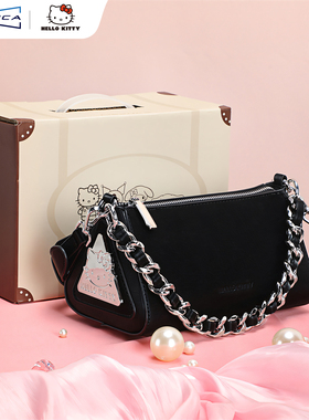 麦斯卡Hellokitty三角包单肩包轻奢手提包链条斜挎包小香风高级感
