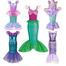 歐美童裝 萬圣兒童美人魚裙愛麗兒公主裙人魚姬連衣裙圣誕cos服飾