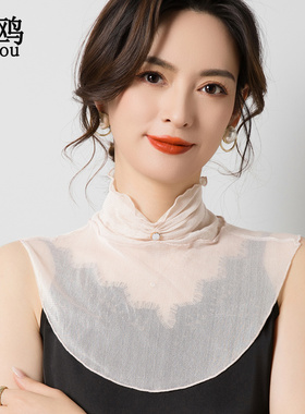 100%桑蚕丝护颈围脖女春夏季遮阳