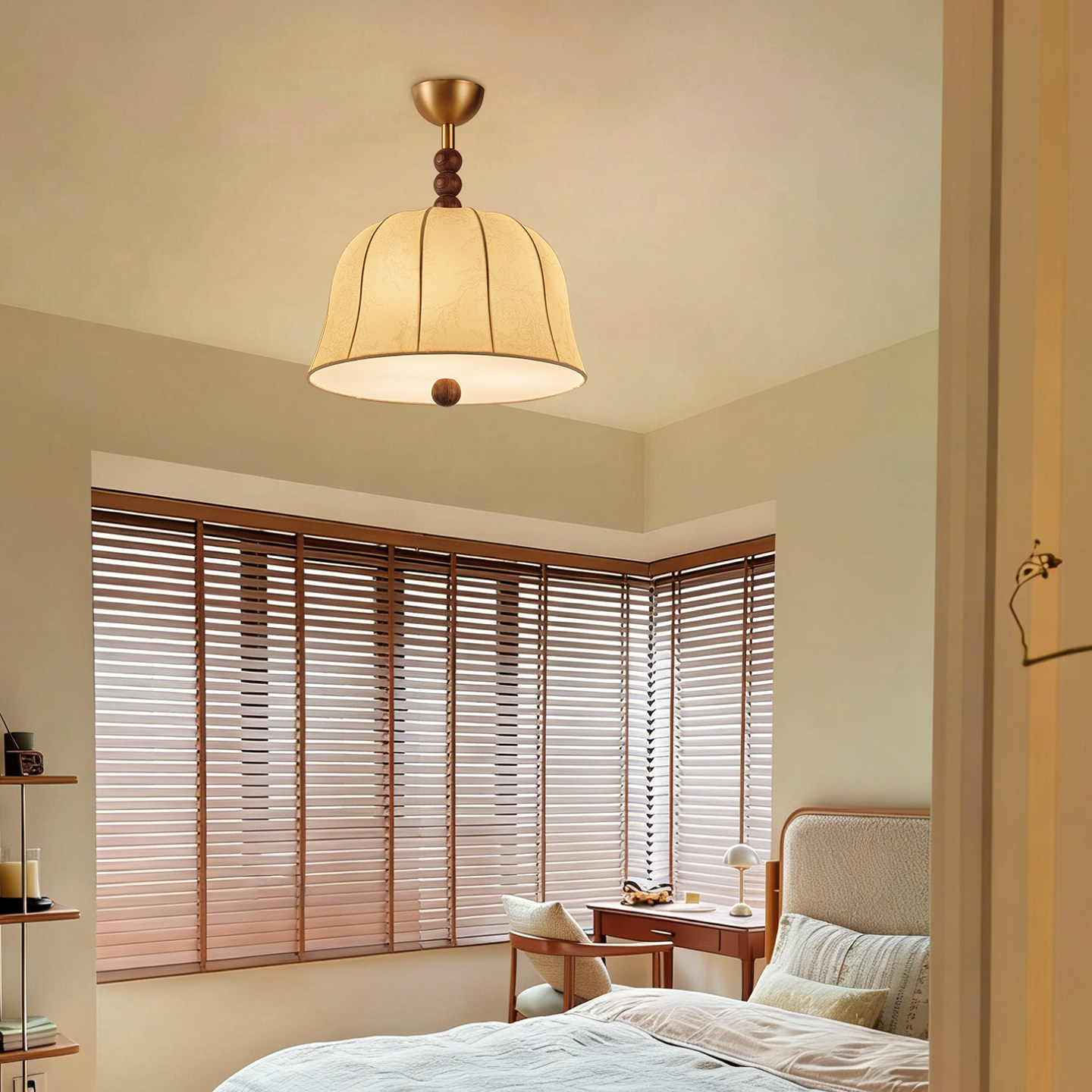 旭呈法式中古风吸顶灯卧室主灯房间温馨复古美式书房灯具布艺吊灯,家装灯饰光源,餐厅/卧室/书房吸顶灯,淘宝优惠券,粉丝福利购,淘宝优惠卷