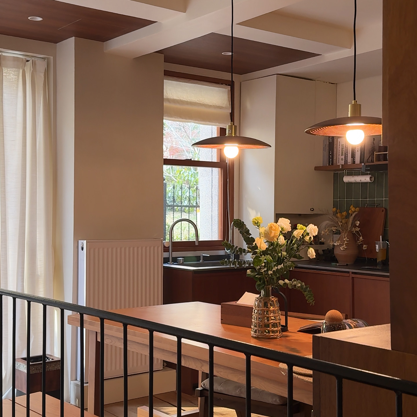 旭呈餐厅灯吊灯胡桃木色侘寂原木风餐桌灯法式复古岛台吧台灯具,家装灯饰光源,餐厅吊灯,淘宝优惠券,粉丝福利购,淘宝优惠卷