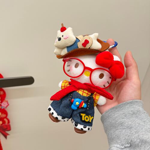 日本SHORPE胡迪警官hellokitty公仔挂饰书包挂件毛绒玩偶生日礼物
