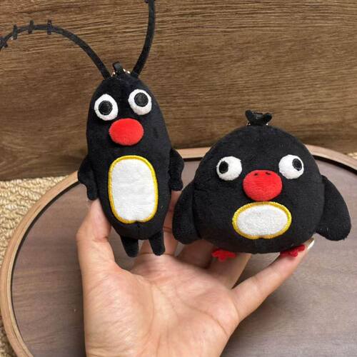 日本SHORPE痞老板鼻孔鸡pingu周边公仔包包挂饰鸡gu搞怪生日礼物