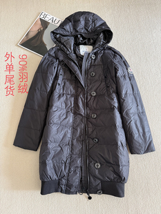 顯瘦中長款 外單尾貨小碼 修身 羽絨服女款 中長款 防風(fēng)連帽保暖防寒服