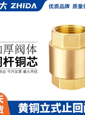 全铜立式止回阀 H12X-16T 卧式逆止阀内丝水管道水表热水器单向阀