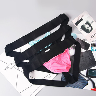 潮流 新款性感超薄男士无痕一片式双丁C字内裤高品质保证丁字裤