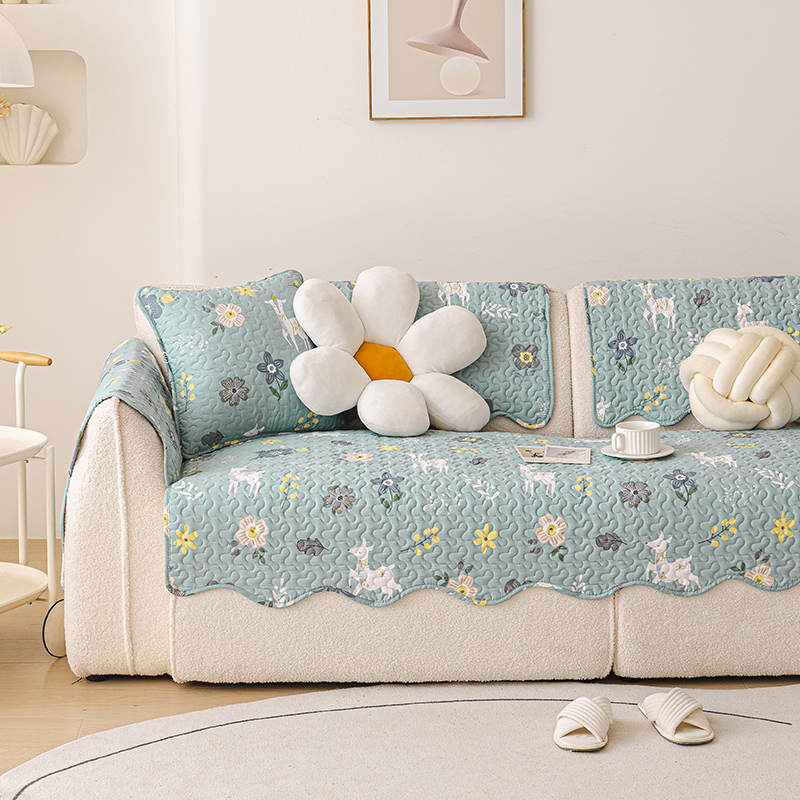 特价清仓布艺全棉沙发垫四季通用防滑简约现代纯棉套罩巾北欧坐垫