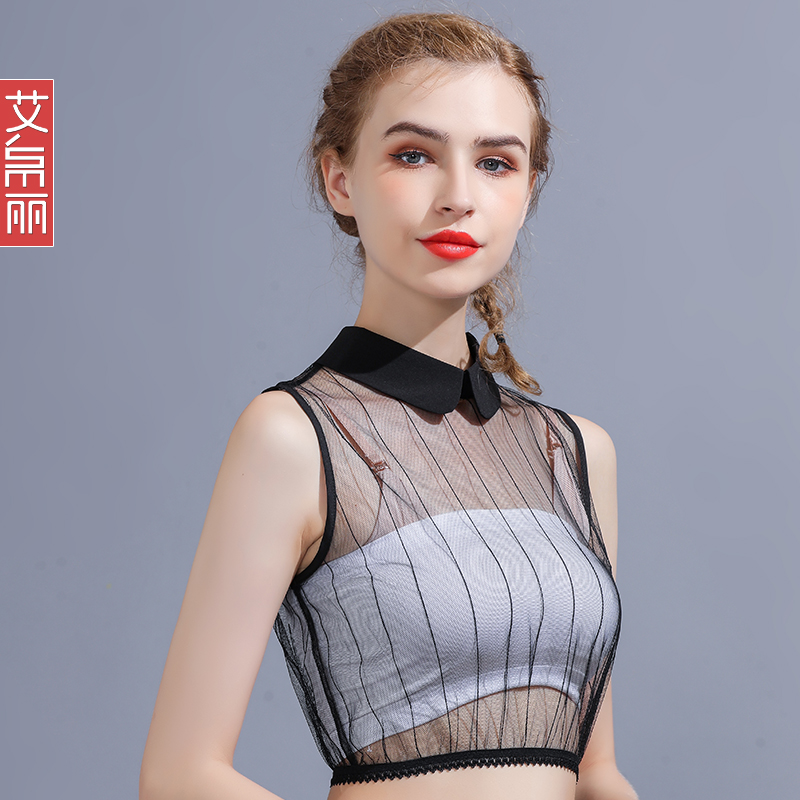 白色蕾丝网纱假领子百搭假领女秋冬时尚镂空尖领棉质打底假衬衫领