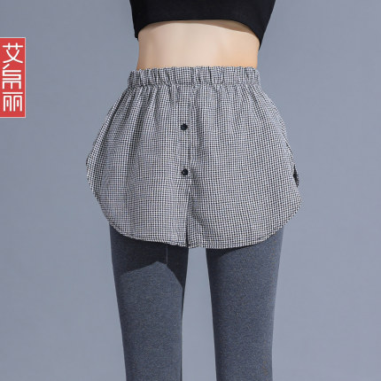 小屁帘女 秋冬T恤卫衣打底神器假下摆衬衫叠穿内搭遮屁股半身短裙