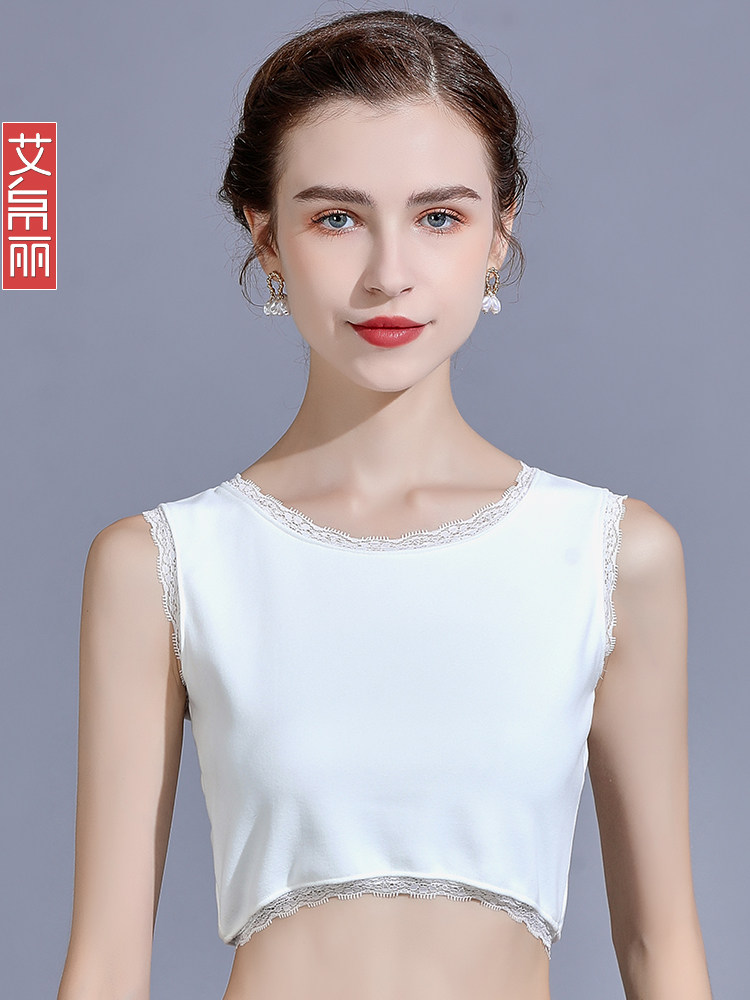 FALSE COLLAR WOMENS SHIRT AUTUMN AND WINTER VERSATILE BASE HALF-TRUNCATED CROPPED TOP FALSE COLLAR INNER SHIRT VELVET THERMAL VEST