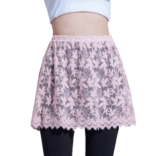 卫衣打底神器叠穿假下摆小屁帘蕾丝内搭白色打底裙遮屁股秋冬大码