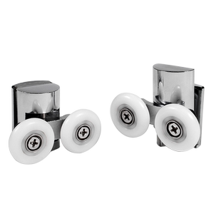 圆弧淋浴房滑轮玻璃门推拉门摇摆轮弧扇形隔断洗澡浴屏门双轮23mm