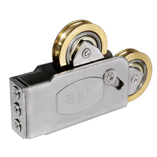 老式铝合金门窗滑轮76不锈钢双铜轮重型推拉门轨道滚轮移门轮窗轮