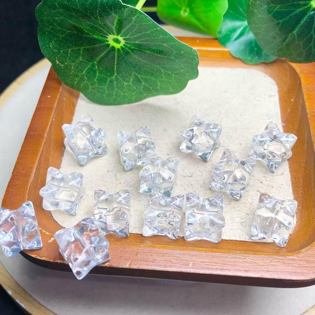 天然 白水晶 梅尔卡巴 约10毫米 diy配饰简约百搭礼物