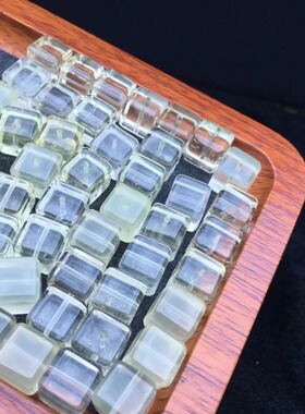 天然黄水晶方糖 约10毫米 通孔 diy配饰简约百搭礼物