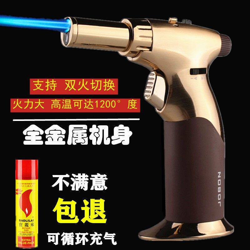防风焊枪高温打火机喷火枪直冲可充气家用雪茄艾灸点香牙科喷火器