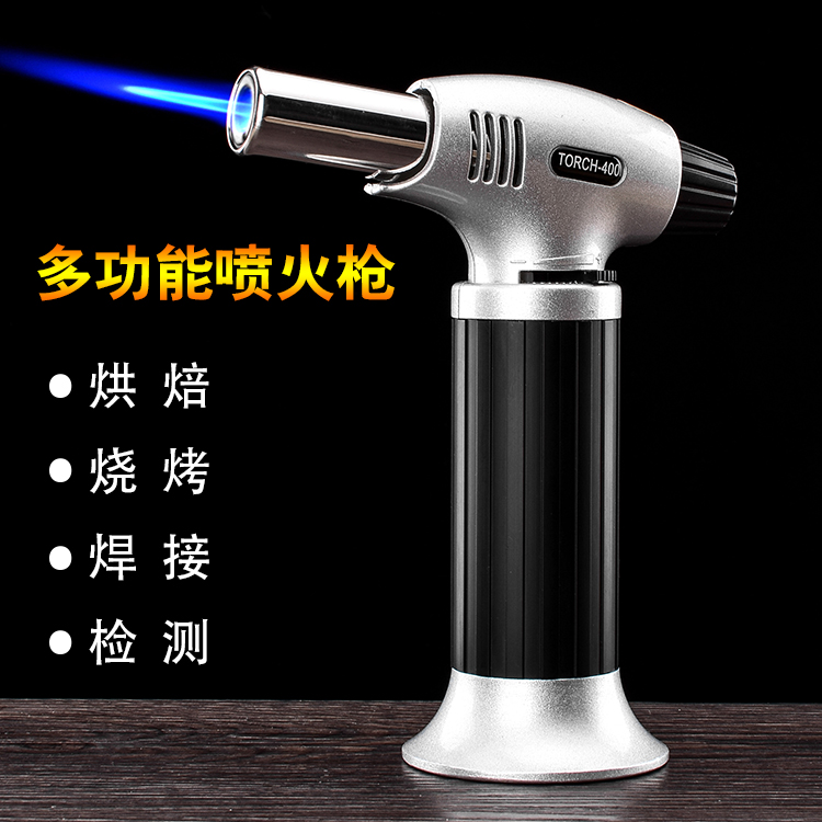 防风直冲打火机充气点火器雪茄喷枪艾灸点香烧烤冷风喷火枪