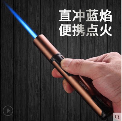 HONEST百诚新品防风直冲打火机雪茄专用喷枪防风直冲可携式打火机
