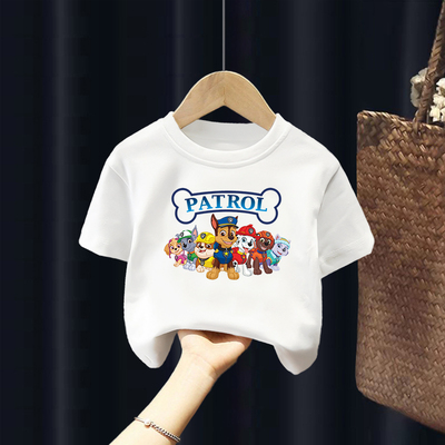 圆领宽松半袖纯棉卡通童装男女