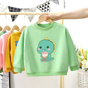 百搭洋气童装 儿童纯棉卫衣春秋新款 上衣时尚 男女童宽松长袖 套头衫