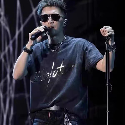 正确版霆锋进化同款水洗T恤300g