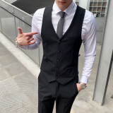 条纹西服马甲男发型师坎肩伴郎团西服马甲1012-M808，男装背心/马甲，星座1012