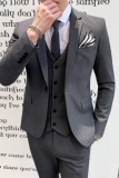 秋冬三件套英伦西服套装男士礼服职业发型师韩版西服SJT805-P240，男装西服套装，星座1012
