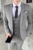 英伦时尚西装男套装三件套条纹西服新郎礼服职业商务SJT808-P260，男装西服套装，星座1012