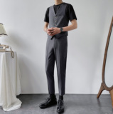 卡其色西装马甲修身小坎肩西服礼服伴郎团背心1012-M834-P45，男装背心/马甲，星座1012