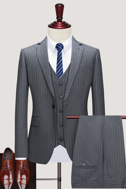 西装男套装三件套商务英伦风修身帅气新郎结婚正装礼服伴郎服P295,男装西服套装,星座1012