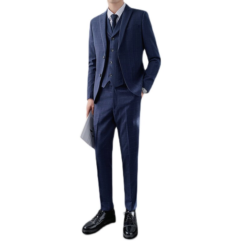 秋冬新款轻奢男士商务西装套装礼服西服三件套SJT851-P260,男装西服套装,星座1012