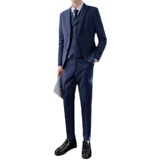 秋冬新款轻奢男士商务西装套装礼服西服三件套SJT851-P260，男装西服套装，星座1012