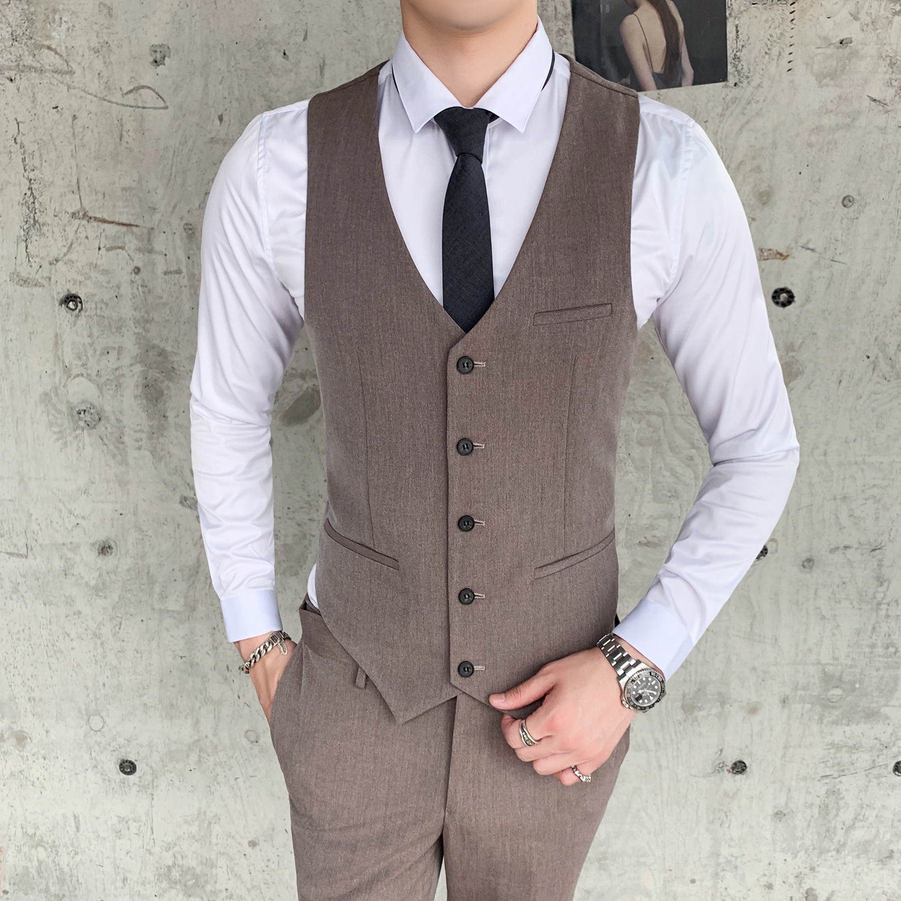英伦修身男士马甲时尚韩版绅士马夹坎肩发型师工装潮M802,男装背心/马甲,星座1012