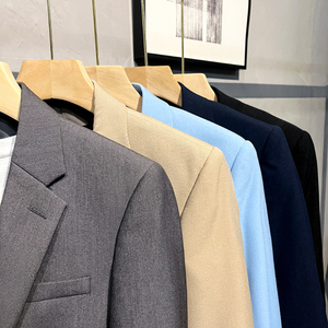 跑量款纯色休闲中袖西装上衣外套夹克七分袖西服XZ01-P70图片
