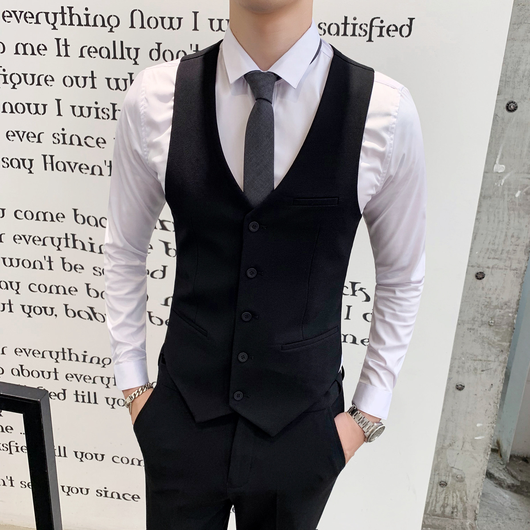 秋冬新款西装马甲时尚西服小坎肩伴郎正装礼服M805-P50,男装西服套装,星座1012
