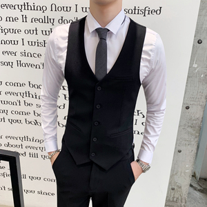 西装马甲男韩版修身职业正装西服坎肩1012-M805-P55图片