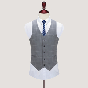 西服套装男格子三件套新郎结婚礼服商务休闲正装职业SJT812-P280图片