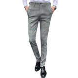 百搭千鸟格男裤韩版修身时尚潮流西裤显瘦K801-P75，男装西裤，星座1012
