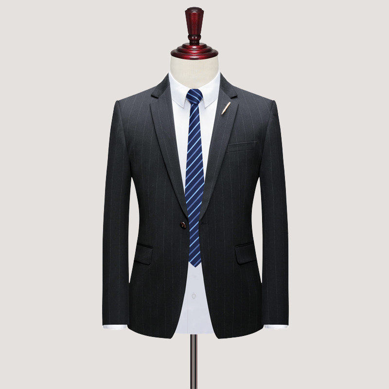 英伦韩版修身西装男套装三件套条纹修身小西服潮1012-SJT808-P260,男装西服套装,星座1012