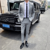 西装两件套男商务绅士工作小西服职业正装礼服1012-LJT803-P230，男装西服套装，星座1012